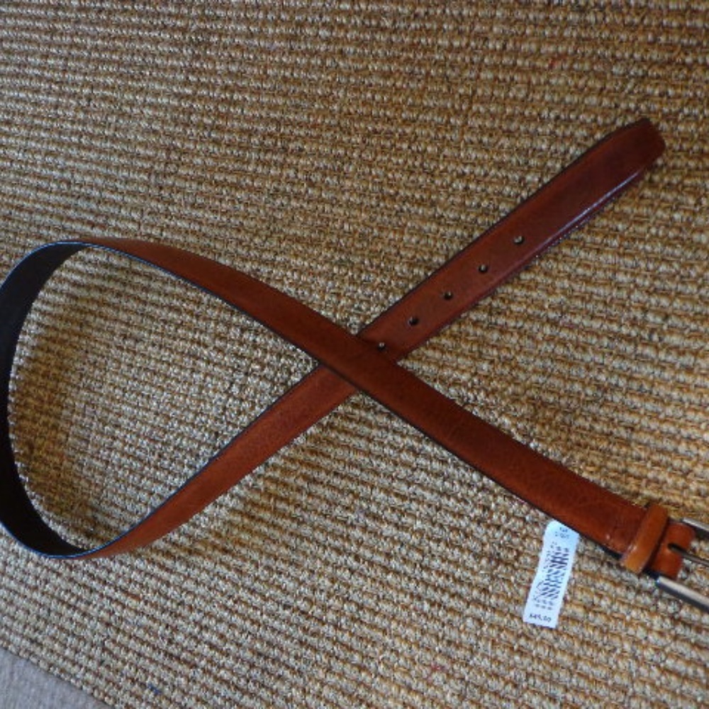 NWT Belt Genuine Leather Tan M's Reward Glaze